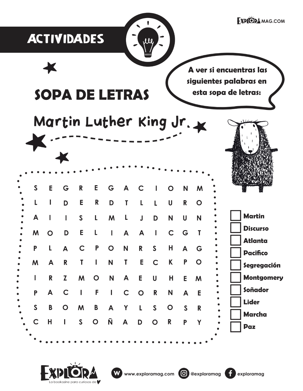Actividad-Martin Luther King Jr. in Spanish