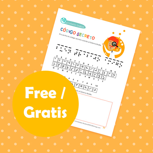 FREE- Braille Spanish activity