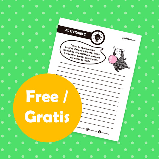 FREE- Escribe sobre el chicle