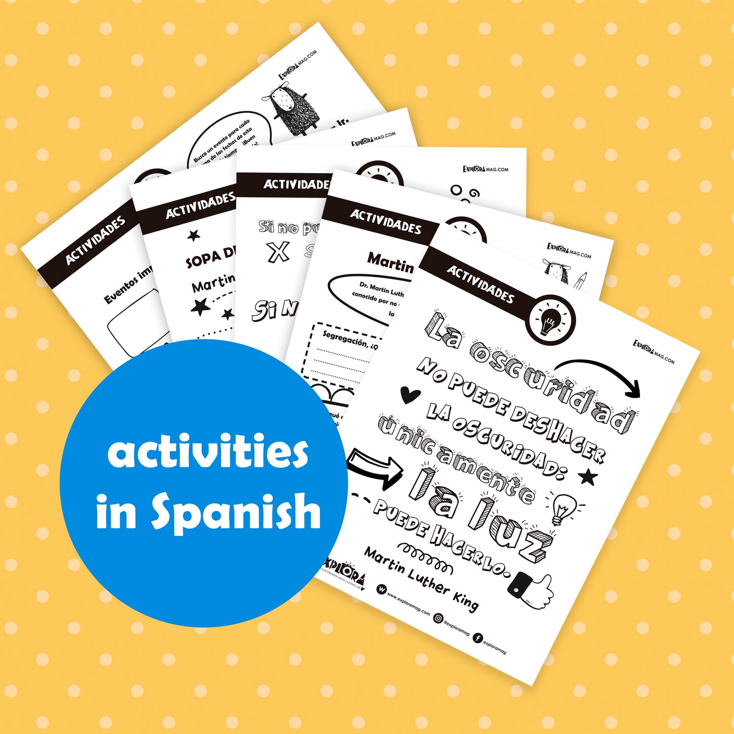 Martin Luther King Jr. activities in Spanish