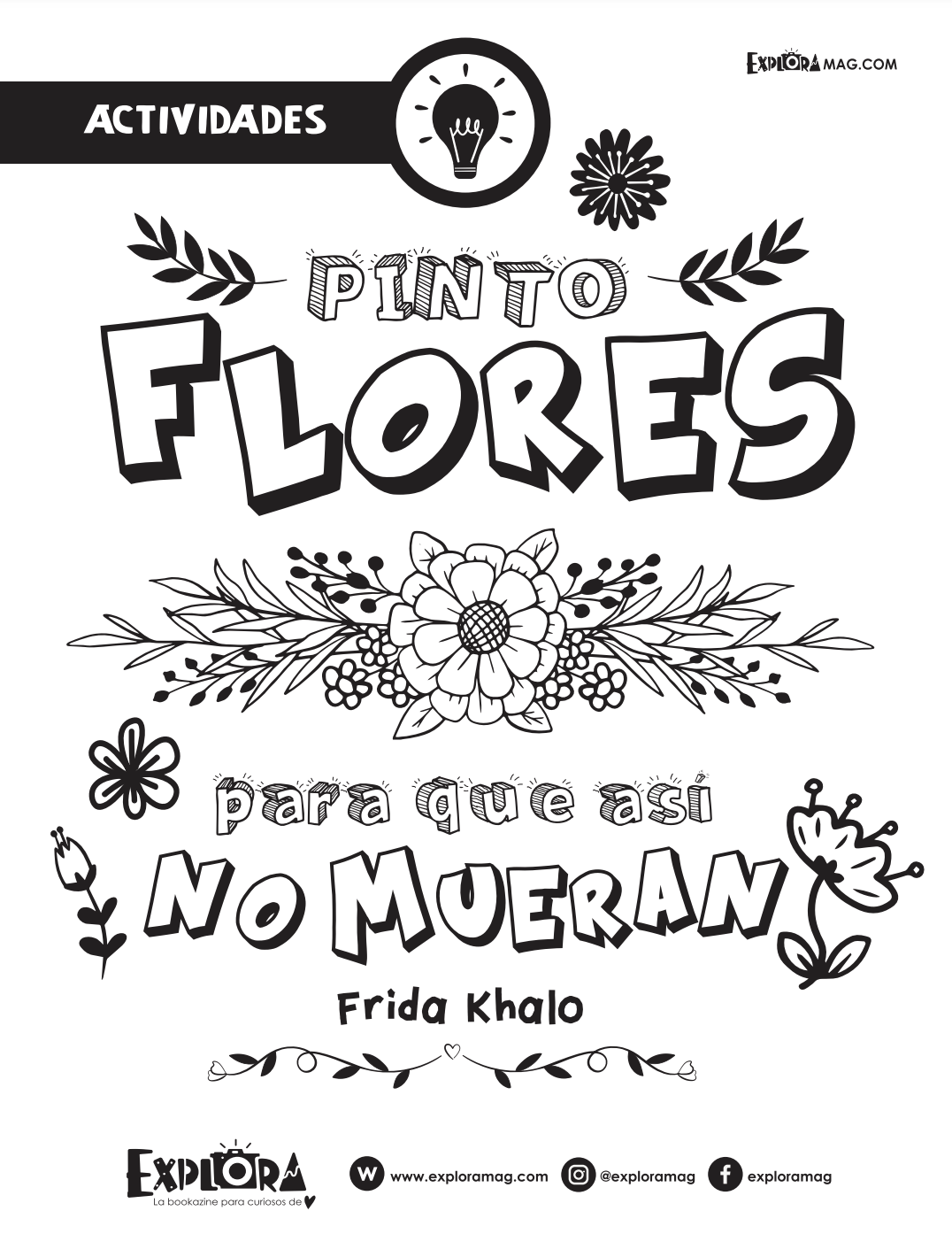 Coloring page Frida Frase